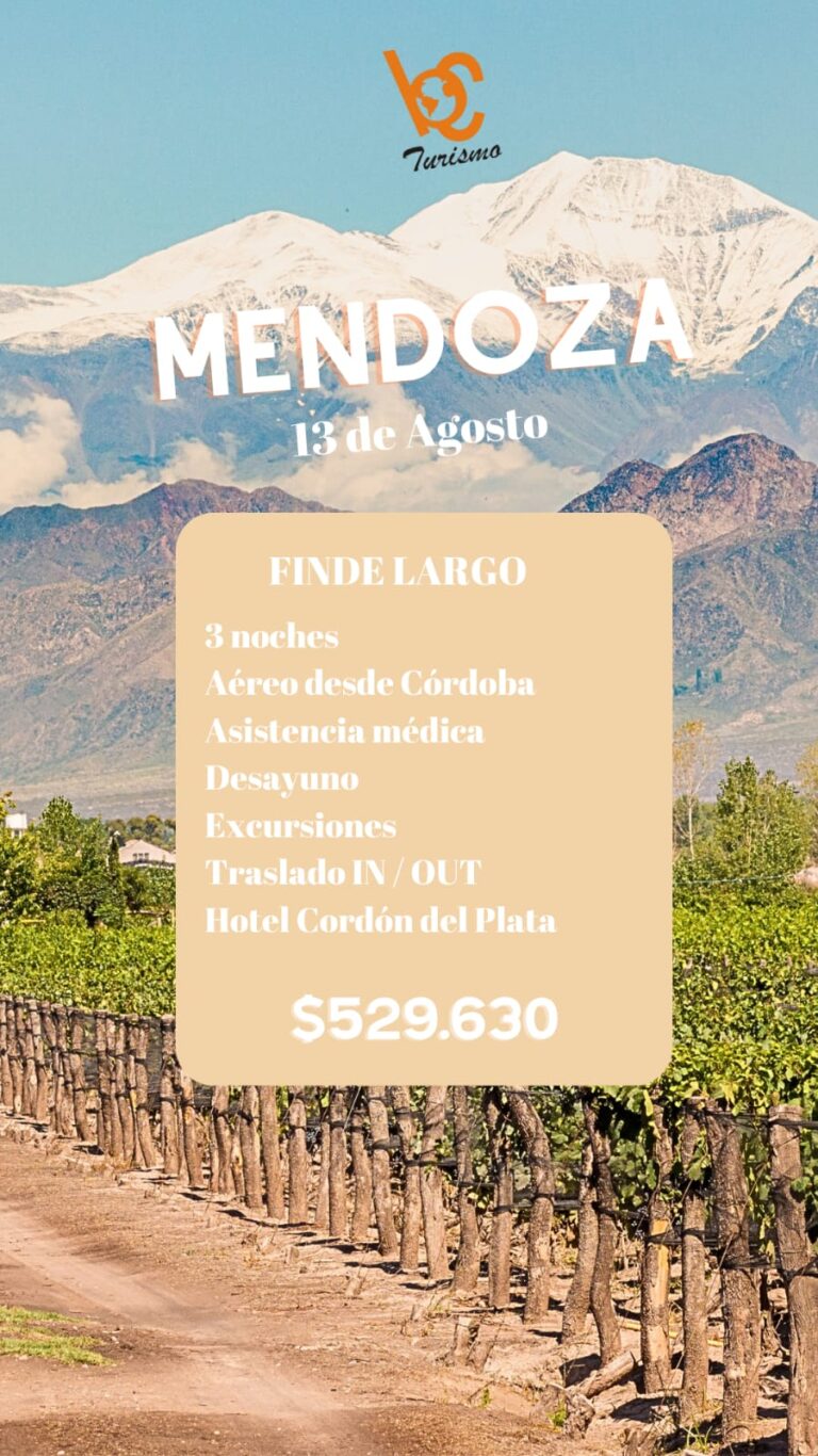 Paquete turístico para el finde largo de Agosto