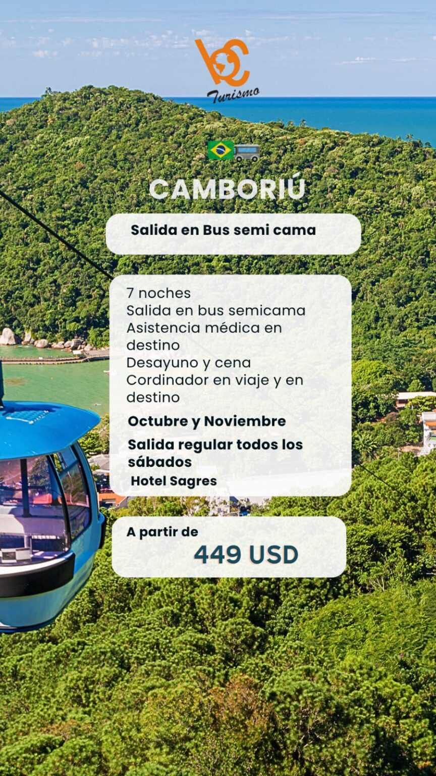 Camboriú salida en bus semicama